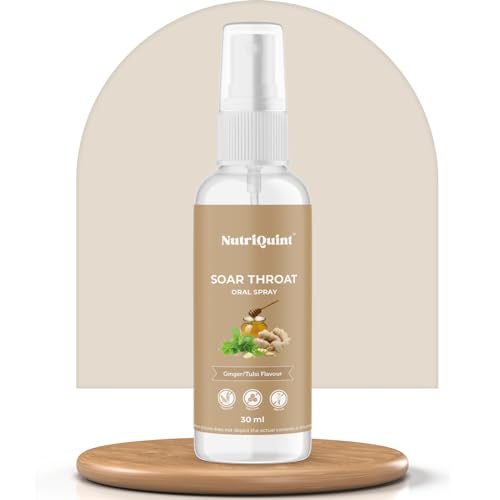 Curcumin Soar Throat & Cough Relief Spray with Ginger, Honey, Tul...