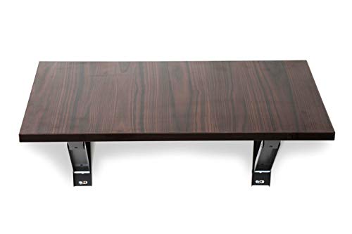 Image of INVISIBLE BED Wall Mounted Engineered Wood Finish Foldable Laptop Study Computer Desk with Free Wallshelf for Office /Home -Ideal for Students, Working Professionals (Dark Walnut - 60cm x 38cm)