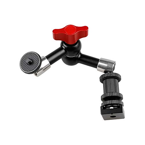 CAMVATE Brazo mágico articulado de 7 Pulgadas + Soporte de Disparo frío Caliente de 1/4 Pulgadas para cámara de Monitor de luz LED