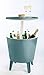 Keter Modern Cool Bar Outdoor Patio Furniture and Hot Tub Side Table with 7.5 Gallon Beer and Wine Cooler, Teal