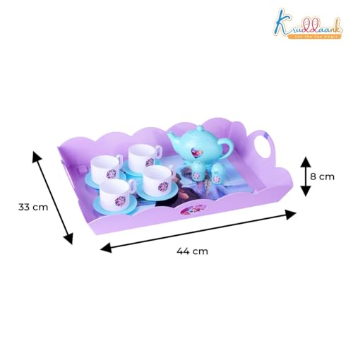 Image of Frozen Tea Party Set - Elsa & Anna Pretend Play Kitchen Toys for Kids, 12 Pcs Battery-Operated Tea Kettle with Boiling Sound & Music, Interactive Birthday Gift for Girls & Boys Ages 3+