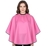 Short Makeup Cape Barber Bib Dye Cape Mini Haircut Capes for Women Men Professional Shampoo Capes for Artist Beauty Salon Artist Styling Hairdresser (Black)