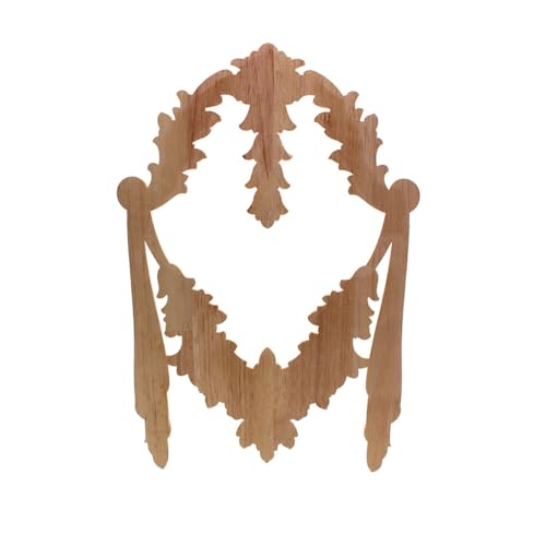 Fronton et applique d'angle en bois sculpté, figurine d'art 35 x 23 cm
