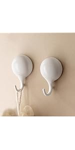 吸盤 フック 2個入り 耐荷重2.5kg 壁掛けフック 繰り返し使用可能 壁 フック 傷つけない 浴室 お風呂 キッチン オフィス リビング ホワイト