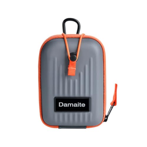 Golf Rangefinder Hard Shell Case, Hard Golf Rangefinder Case Universal Range Finder Carry Bag for Most Rangefinders (Gray-Orange Color Clash)