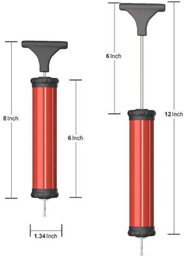 DDUO Portable Ball Pump,Air Pump Inflator Kit with Needle,Nozzle, Extension Hose Hand Pumps for Basketball Football Volleyball Water Polo Rugby Exercise Sports Ball Balloon Swim Inflatables - Image 3