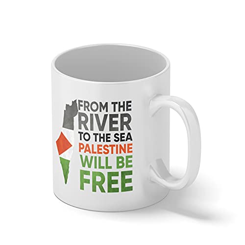 From The River To The Sea Palestine Will Be Free Tasse blanche Café Mug