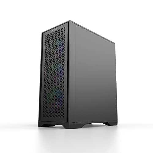 Image of Ant Esports ICE-4000 RGB Mid- Tower Computer Case /Gaming Cabinet - Black | Supports ATX, Micro-ATX, Mini-ITX | Pre-Installed 3 x 120mm ARGB Fans in Front