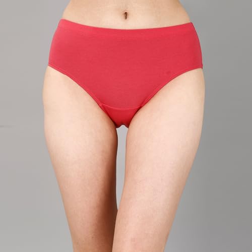 Image of SOIE Women High Rise Full Coverage Solid Colour Cotton Stretch Hipster Panty (Pack of 3)
