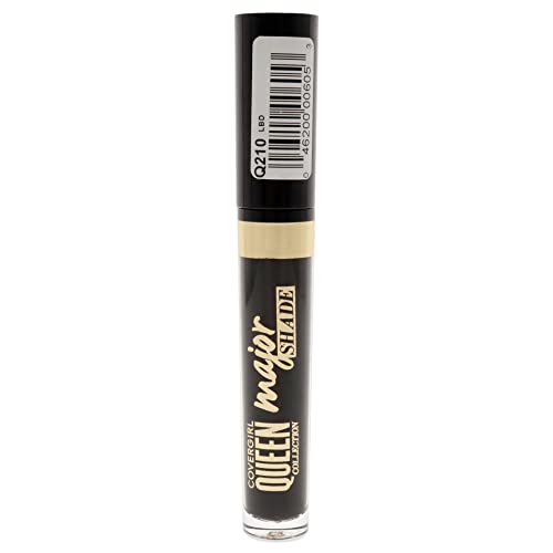 CoverGirl Queen Collection Major Shade Matte Liquid Lipstick - LBD for Women 0.11 oz Lipstick, Black, 3.25 ml (Pack of 1)