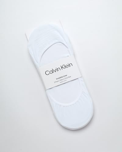 Calvin Klein Men's No Show Socks - 3 Pack Soft Cotton Blend Invisible Liners Loafer Socks for Men with Heel Grip (Size 7-12)2