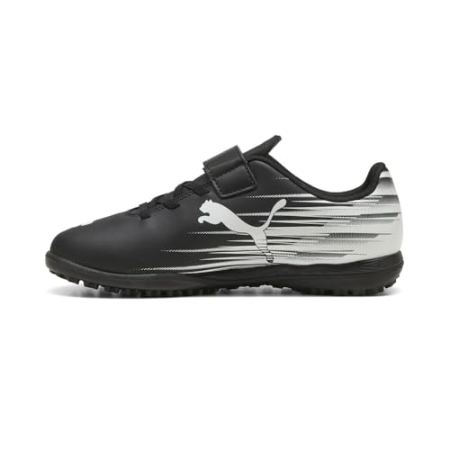 PUMA Kids Boys Attacanto Ii Turf V Soccer Cleats - Black, White - Size 4 M3