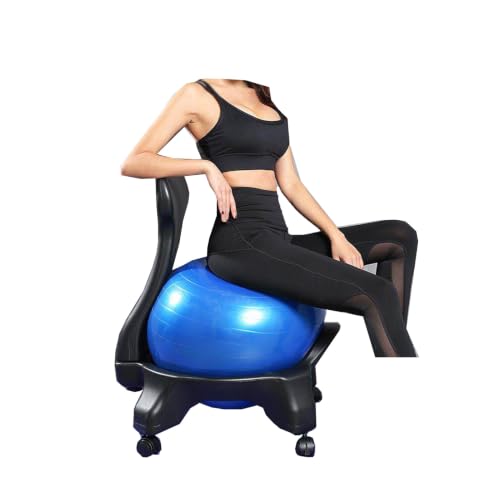 Chaise de boules d'équilibre portative avec support dorsal ergonomique