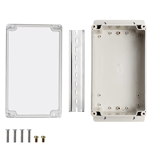 Waterproof Electrical Box, LERANIXN Waterproof Junction Box IP66-245 x 125 x 80 mm Surface-Mounted Electrical Junction Box with 187 mm Top Hat Rail, for Signal Housing, Relays, Sensors - Image 3