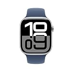 Apple Watch Series 10 [GPS 46mm case] Smartwatch with Silver Aluminum Case with Denim Sport Band - M/L. Fitness Tracker, ECG App, Always-On Retina Display, Water Resistant - Image 3