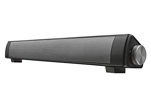 LEICKE Sharon DJ Roxxx Soundbar, Altavoces Bluetooth, Barra de Sonido Compatible con Todos los Smartphones, Ordenador, Port�til, TV, Tableta, Ranura para Tarjetas SD, 20 W, Negro Metalizado