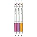 Pilot Acroball PureWhite Retractable Advanced Ink Ball Point Pens, Fine Point, Black Ink, Pink/Purple/Orange Accents, 3-Pack (31859)