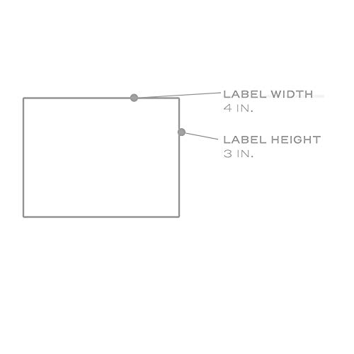 60 Large Beer Bottle White Printable Labels, 4X3 Inches (White Vinyl Waterproof (Inkjet Only)) #TOP3