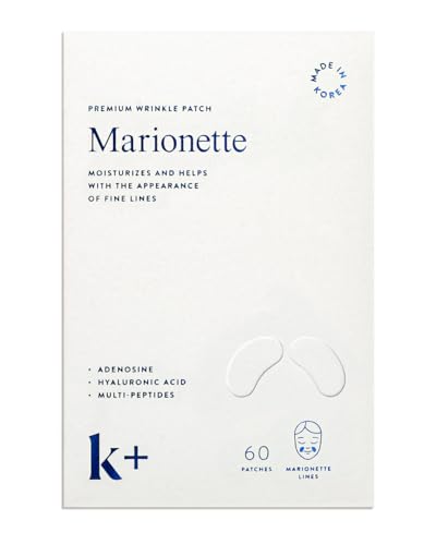 KPLUS K+ Wrinkle Patches for Marionette, Smile Lines with Hyaluronic Acid, Adenosine and Peptides -...