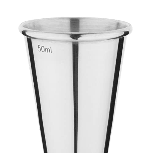 Olympia Stainless Steel Barware Banded Jigger Measure Clubs Wine Drinks 25 /50Ml, Silver, 25ml and 50ml - Image 4