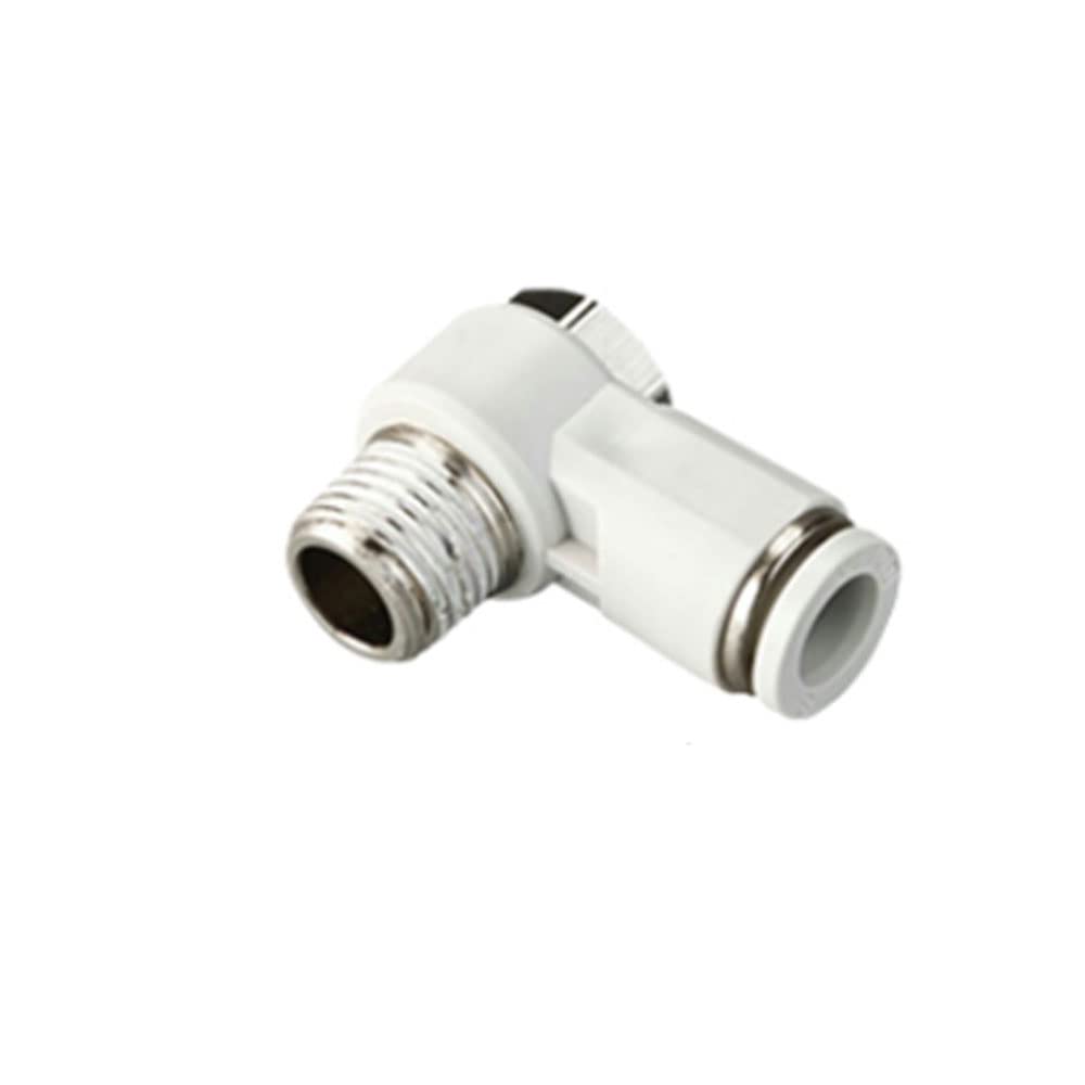 ezqnirk 1PCS Pneumatic Fitting Pipe Connectors White Hose Fittings BSP Thread Quick Coupling Air Tube Connector,PMF,8-01 (8mm-1/8)