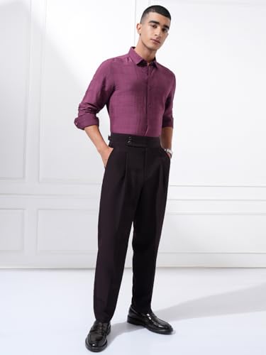 Image of Highlander Men Men's Gurkha Trouser Pants| High Waist| Carrot Fit| Ankle Length| Stylish Trousers for Men| Men Trousers | Trousers for Man | Pants for Man
