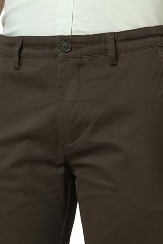 Image of Peter England Men's Slim Fit Mid Rise Super Premium Wrinkle Free Casual Trouser Chinos