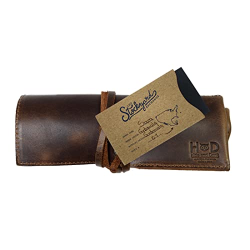Hide & Drink, Leather Watch Roll Organizer Handmade From Full Grain Leather, Holds Up To 4 Watches, Easy Carry On Watchlover Storage (Bourbon Brown) #TOP4