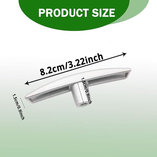 Image of 2PCS RV Waste Water Valve Handles, Water Tank Handles Replacement, RV Sewer Dump Valve Plastic Handle, RV Camper Waste Valve Handle Compatible with 1 1 /2 inch and 3 inch Gate Valves (Silver)
