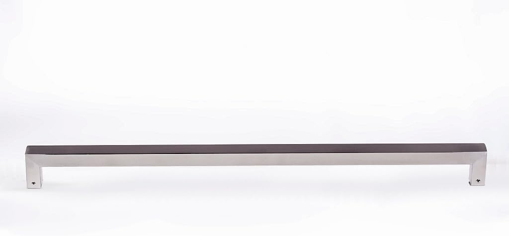 60 Inch Modern Stainless Steel Push Pull Door Handle Brush Nickel Satin Finish, Contemporary Front Door Handle for Interior Exterior Home Bedroom Bathroom Patio Office Entrance Doors, Rectangular Bar