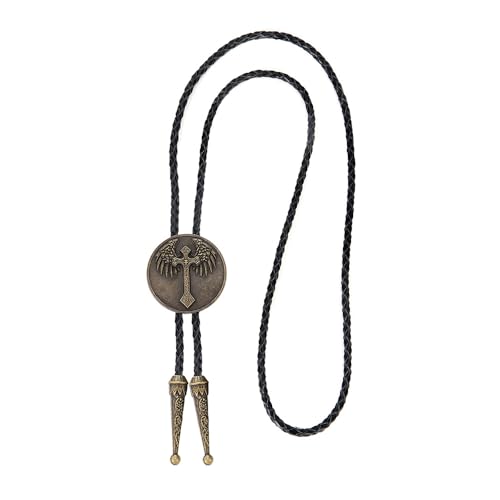 Image of USA 250th Anniversary Western Cowboy Patriotic Eagle Bolo Tie | Premium braided leather, anti-tarnish alloy pendant, adjustable sliding clasp, patriotic bolo tie for USA 250th Anniversary
