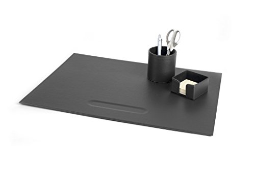 Ensemble de bureau en cuir PAVO Chic noir pour protéger votre table des rayures