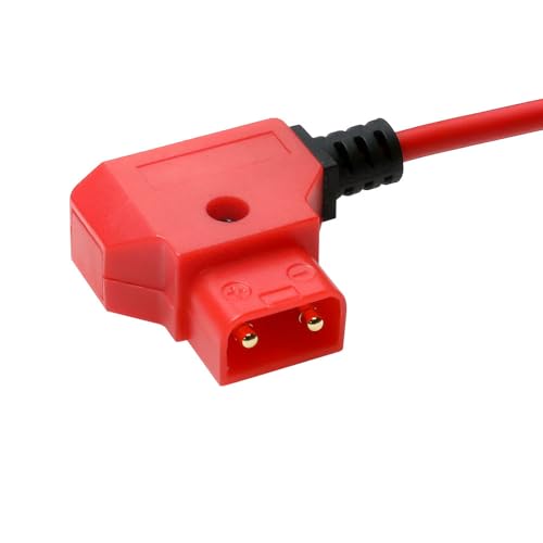 Batería simulada NP-F dual Alvin's Cables con cable flexible rojo de silicona 3