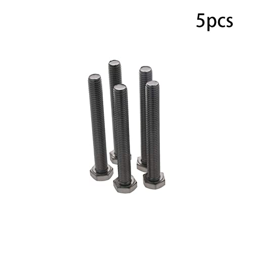 Image of Bettomshin 5Pcs M8 x 65mm Hex Bolts, 304 Stainless Steel 1.25mm Thread Pitch Fully Threaded Metric Hex Head Screw Bolts, Hexagon Screw Bolt, Hex Tap Bolts, Silver, A2-70 (Overall Size 70.3x13x13mm)