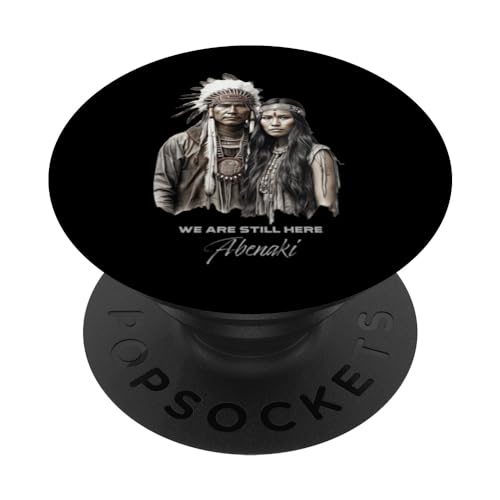Abenaki Tribe We Are Here Native Indian Pride Warrior Couple PopSockets Swappable PopGrip