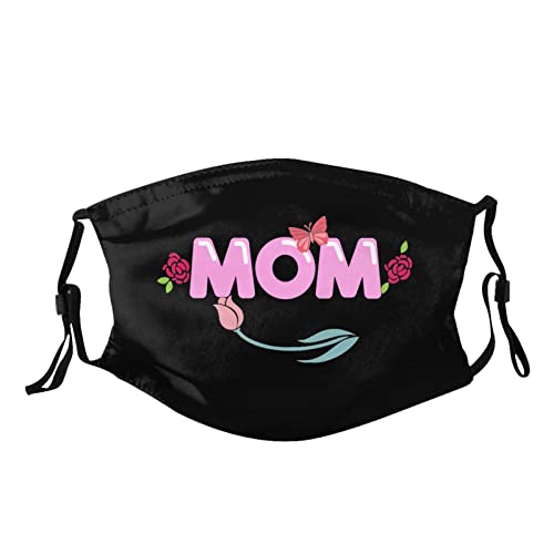 Family Matching Face Masks Washable Balaclava Face Mask With 2 Filters Gifts For Mom Dad Bro Sis（Mom）