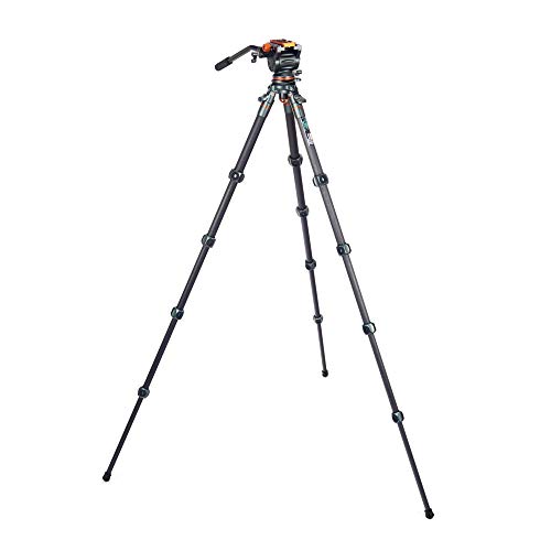 3 Legged Thing Legends Jay Carbon Fibre Travel Levelling Base Tripod with AirHed Cine & Arca-Swiss Compatible Video Plate