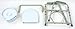 Drive Medical Deluxe Folding Commode with Commode Bucket and Splash Guard