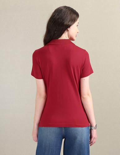 Image of U.S. Polo ASSN. Women's Cotton Regular Fit Solid Polo Shirt
