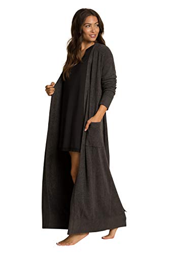 Barefoot Dreams Cozychic Lite Long Robe, Carbon, S/M #TOP2