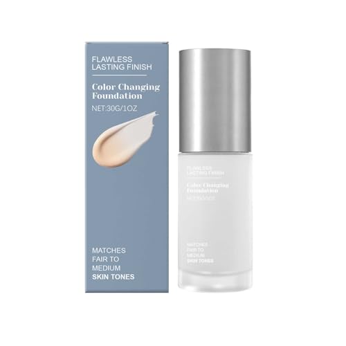 Elevra 2026 Base de maquillaje que cambia de color con cuidado hidratante, fórmula ligera para una piel perfecta tez natural (blanco, 4 x 4 x 13 cm)