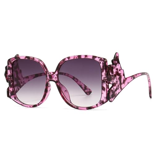 Lunettes de soleil tendance nuances dégradées violettes UV400