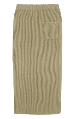 Image of ebossy Womens Ribbed Knit Sweater Outfits Casual Loose 2 Piece Turtleneck Pullovers Elastic Waist Maxi Skirt Sets