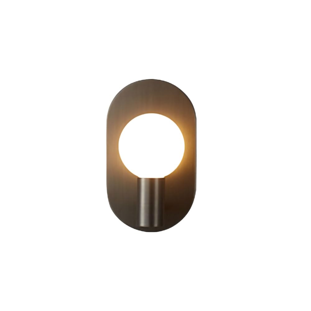 SEMANHUA Lámpara de pared totalmente de cobre, lámpara de pared moderna y sencilla for sala de estar, lámpara de arte de escalera de pared de fondo, lámpara de pared de noche for dormitorio de estudio