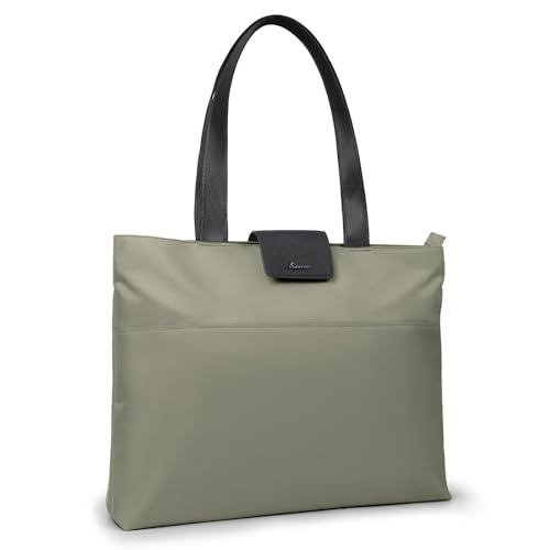SIMTOP Borsa Shopper da Donna Grande con Chiusura Lampo da 16,2 Pollici, in Poliestere, Borsa a...