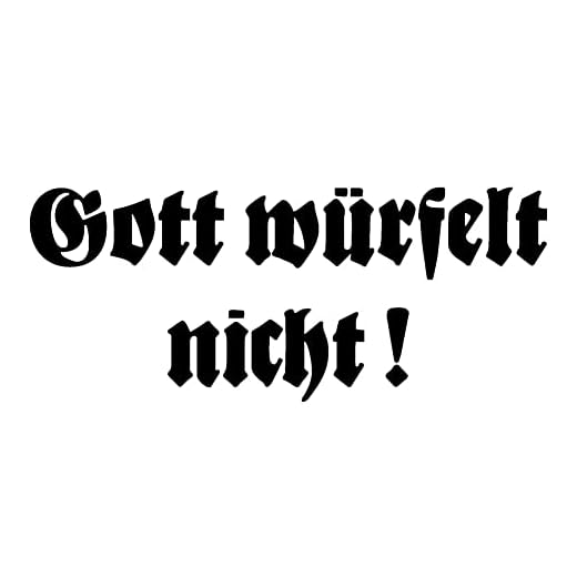 Väggtatuering Gud 'Citat Albert Einstein Deco 109 x 45 cm #A5204