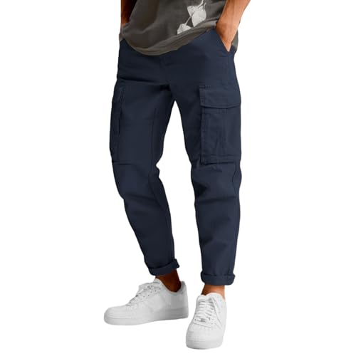 Men's Cargo Pants Lightweight Durable Ripstop Fabric Multiple Pockets Comfortable Loose Fit Casual Outdoor Work2