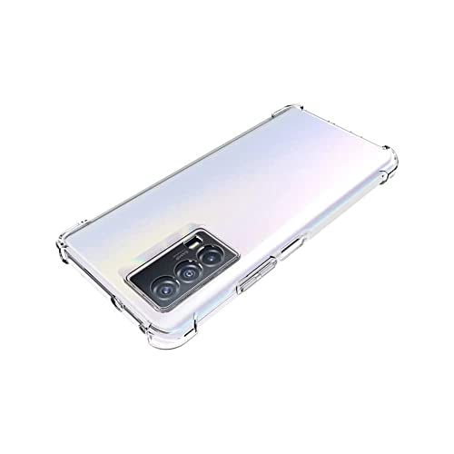 Image of Lustree Compatible with IQOO Z5 5G Back Cover| Clear + TPU Case with 4 Corner Air Cushion Protection & Camera Protection | Slim& Stylus Cover for IQOO Z5 5G