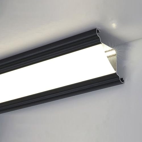 Diseño de interiores con canal de moldura de corona LED y perfil de aluminio de 13 metros
