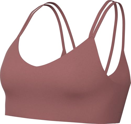 NIKE DO6608-634 Zenvy Strappy Sports Bra Mujer Canyon Pink/White Tamaño M